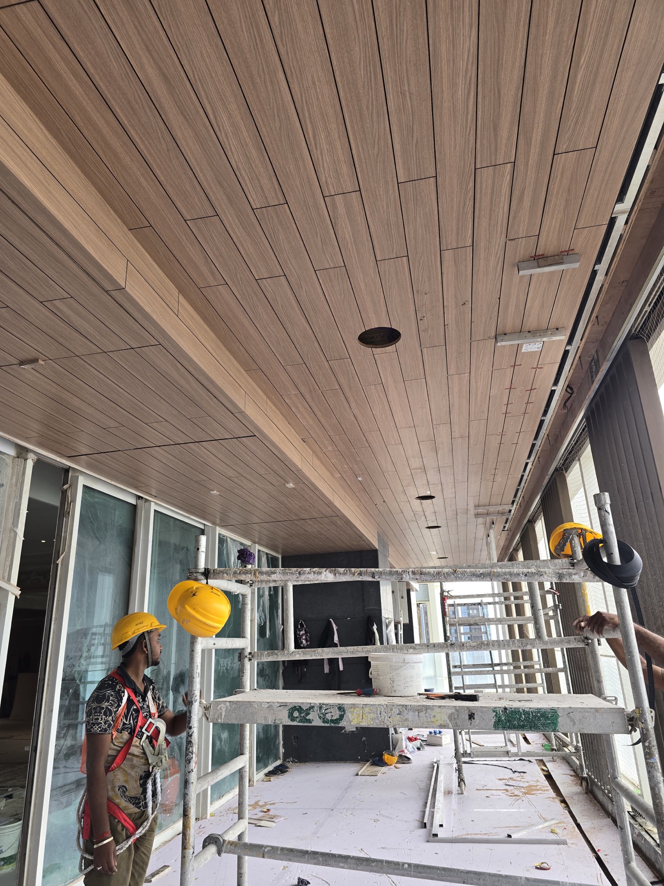 Oberoi 360 balcony ceiling work in progress